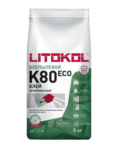 Клей плиточный LITOFLEX K80 5кг Litokol 