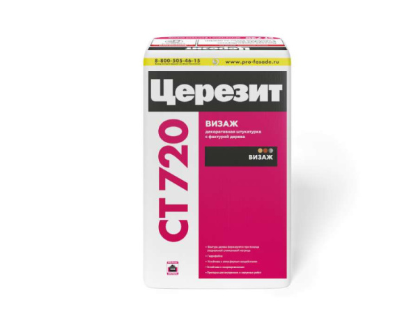 CT 720/25 Штукатурка ЦЕРЕЗИТ дерево VISAGE