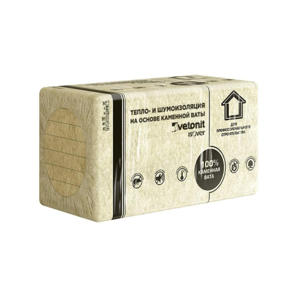 Утеплитель Vetonit (Isover) Руф-Н 100/600*1000 (1,8м2, 0,18м3) коэфф.тепла λ =0,035