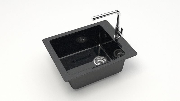 Z008Q04 Мойка Линди квадратная 43х50 ЧЕРНАЯ  (GM14, GM28)