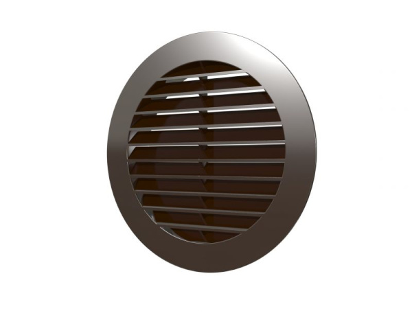 Решетка вент. круглая наруж. 10РКН D130 Корич.  /с фланцем D100  55