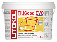 Затирка готовая FillGood EVO F.125 grigio cemento, полиуретан. 1-6мм 2кгLitokol