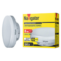 Лампа "таблетка" GX53 cветод.  6Вт 4000К Navigator 94248