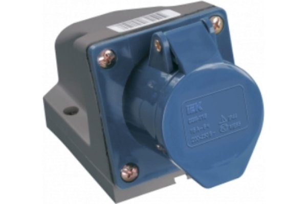 Силовая розетка 32А 2Р+Е 250В IP44 123 PSR 11-032-3  на поверхность  