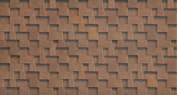 Гибкая черепица ШИНГЛАС Фокстрот Дуб  (уп 3 м.кв)