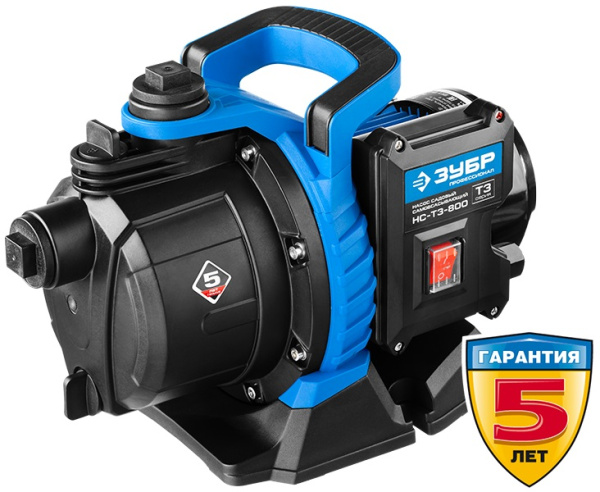 НС-Т3-800 Насос ЗУБР поверхностный центробежный 800Вт