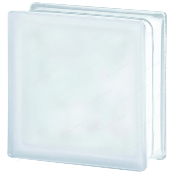 Стеклоблок Волна 19х19х8см бесцв.матов. 