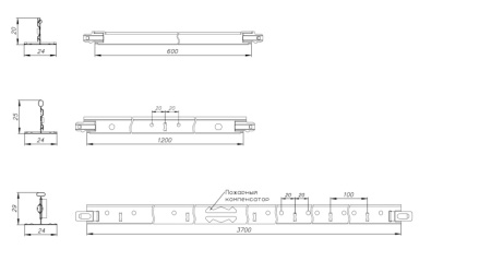 Каркас Эконом Т24 L=1,2м  белый К-1,38  (уп 90шт) (4,3кг/м2) Албес
