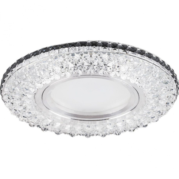 Feron CD940 15LED*2835SMD RGB MR16 50W G5.3 прозрачный (+RGB подсветка) 1/100 ***