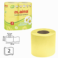 Туалетная бумага ЛАЙМА 2-х сл. 4шт/уп, аромат ромашка (128720)