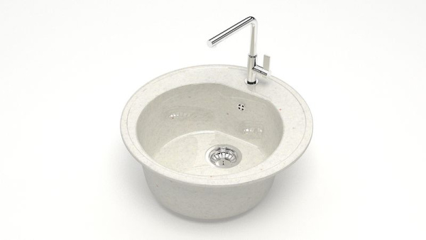 Z003Q07 Мойка Черая круглая D51 ХЛОПОК (GM11)