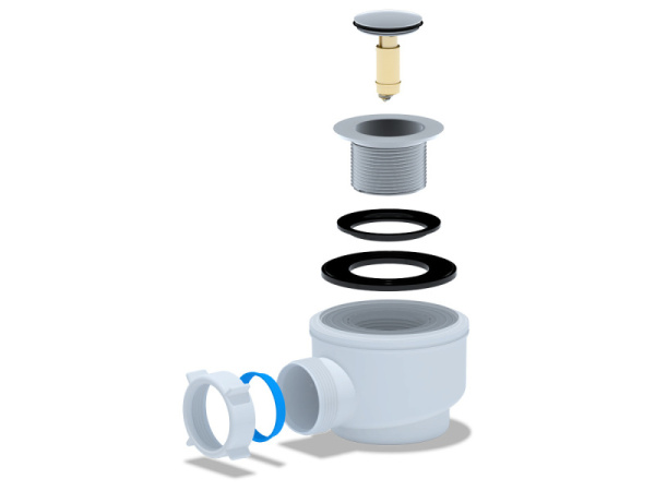 E410СL Сифон д/поддона 1 1/2х50/60 Click-Clack (12) .