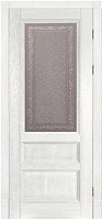Дверь Аристократ №2 ольха БЕЛАЯ ЭМАЛЬ ПОС (800) натур массив ольхи