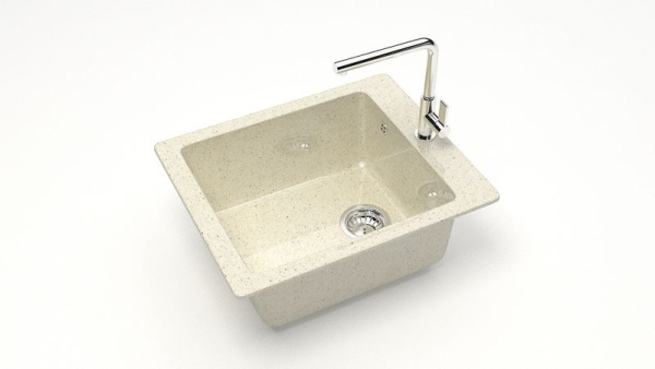 Z008Q02 Мойка Линди квадратная 43х50 БЕЖЕВАЯ (GM14, GM28)