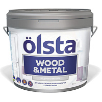 OLSTA Краска по дереву и металлу Wood metal полуматовая База С 0,9л