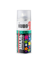 Краска аэрозоль флуоресцент. белая 520мл (6) KUDO KU-1201*