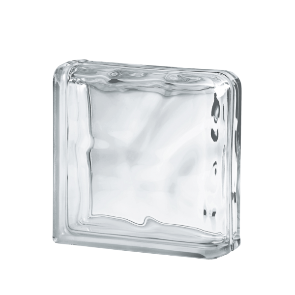 Стеклоблок Завершающий Волна б/ц 19*19*8 