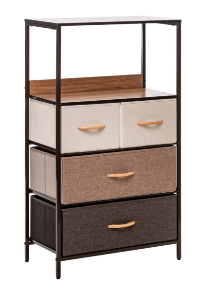 Комод Leset Локи 4 ящ., Коричневый, Бежевый 58х29х103см