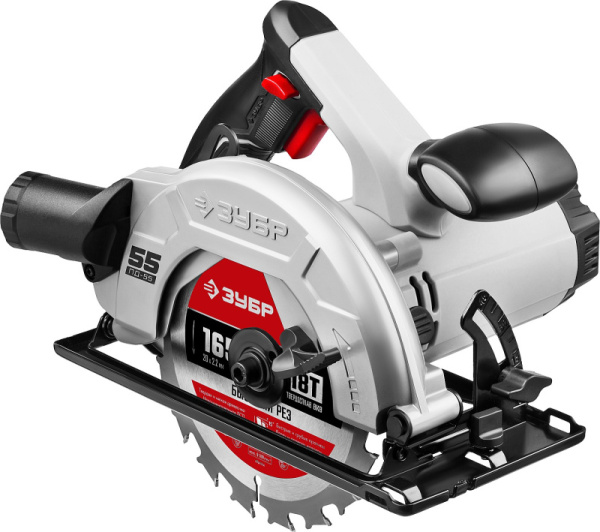 ПД-55 Пила дисковая 90гр-55мм, диск 165мм, 1300Вт Зубр АКЦИЯ