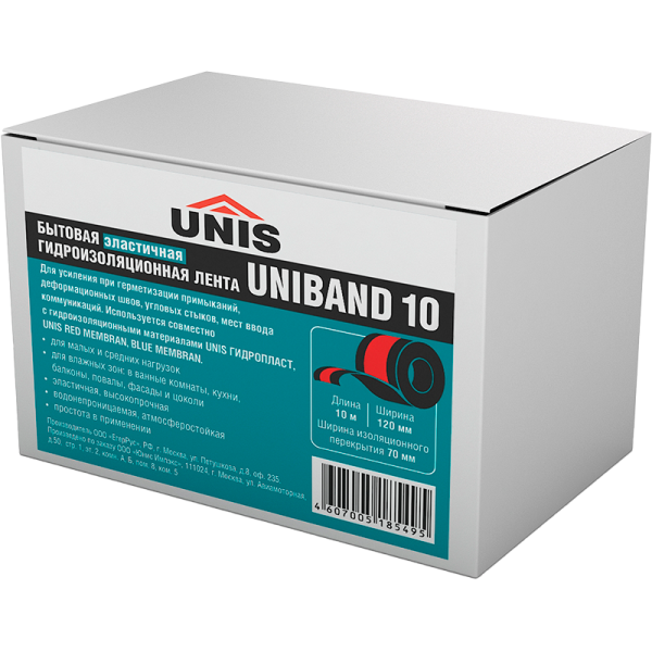 Гидроизоляционная лента UNIBAND 10 10м ЮНИС