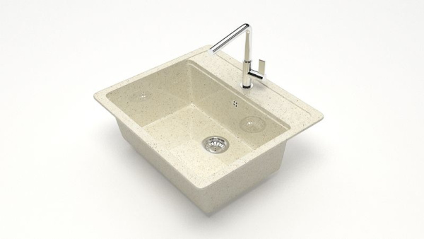 Z009Q02 Мойка Джеки квадратная 57х50,5 БЕЖЕВАЯ (GM15)