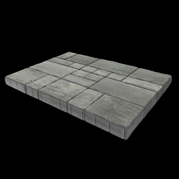 Плиты тротуарные Вилла h=60 Грей 399х266мм, 266x133мм, 266х266мм, 133х133мм (11,52м2 ) 1под=1,6т ЯРСТРОЙ