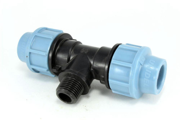 Тройник нар. резьба 50х2 ПНД