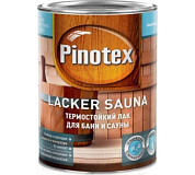 Лак Pinotex Lacker Sauna термостойкий на водной основе для бани и сауны (полуматовый) 2,7л