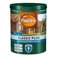 Пропитка Pinotex Classic Plus КРАСНОЕ ДЕРЕВО п/мат 0,9л быстросох антисептик 3в1