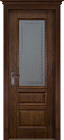 Дверь Аристократ №2, АНТИЧНЫЙ ОРЕХ ПО (800) натур массив дуба структур