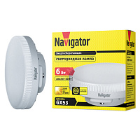 Лампа "таблетка" GX53 cветод.  6Вт тепло-бел  NLL-GX53-6-230-2.7K 94249 Navigator
