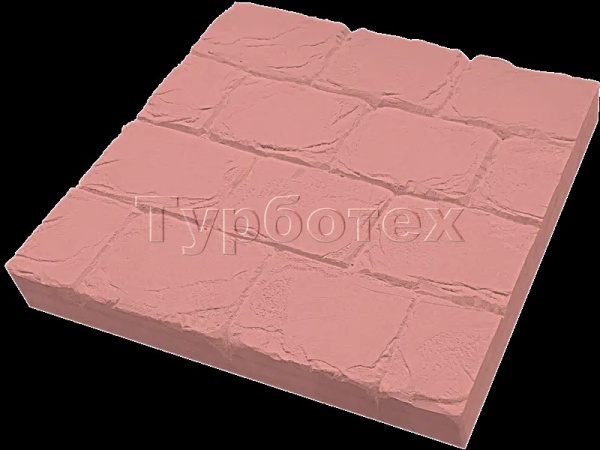 Плитка Римский камень красная 460*460*40  ТУРБОТЕХ    