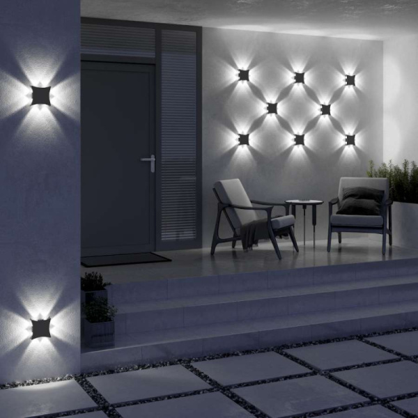 1631 TECHNO LED Светильник садово-парковый со светодиодами чёрный	