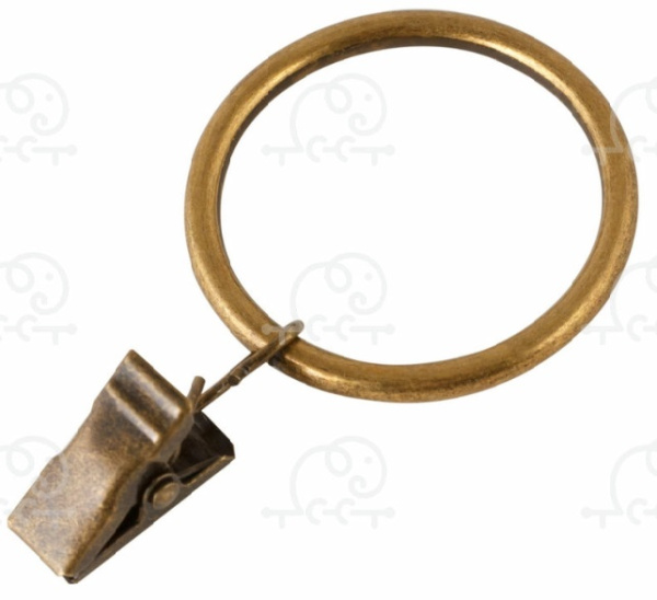 Кольцо D25 Простое с зажимом Антик АС МАРТ (уп 10шт)