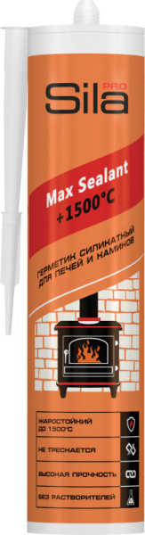 Герметик Sila PRO Max Sealant 1500°С для печей черный 280мл (12)