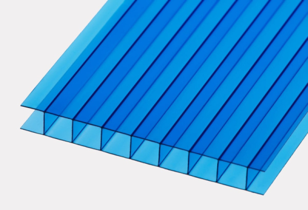 Поликарбонат 12000х2100х10 синий Berolux Юг-ойл- пласт
