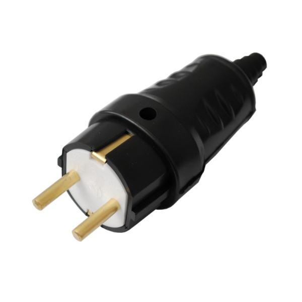 Эл. вилка каучук с з/к 16 А, IP44 В16-362 / SQ0612-0001