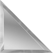 Плитка зеркальная ТРЕУГОЛЬНИК 250х250 серебро фацет 10 мм ТЗС1-03