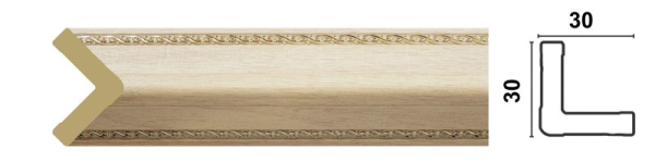 Уголок 1У3-6В 30х30мм 2,4м шампань (40)