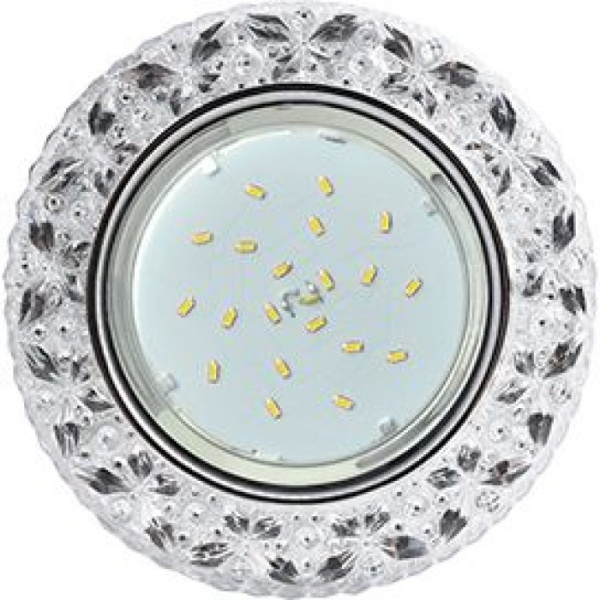 Светильник Ecola GX53 H4 LD7040 "Бабочки" подсв. 4К Прозрач/хром 35х125 FT53CBEFB GX53