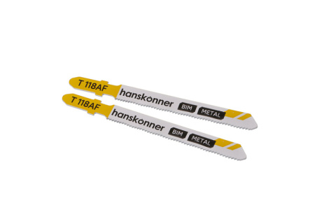 Пилки для лобзика по мет, T118AF (лист 1-3мм, проф.10-30мм) HANSKONNER (2 шт) H02-118AF