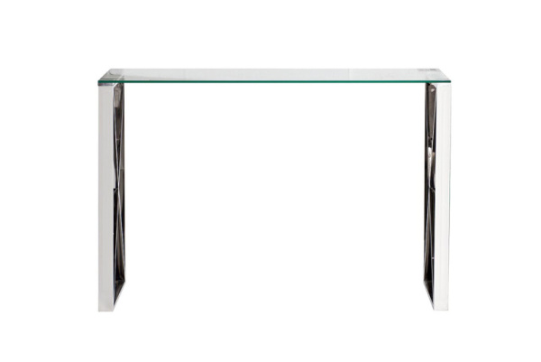 Консоль прозр.стекло/хром 120*40*78см 47ED-CST008 