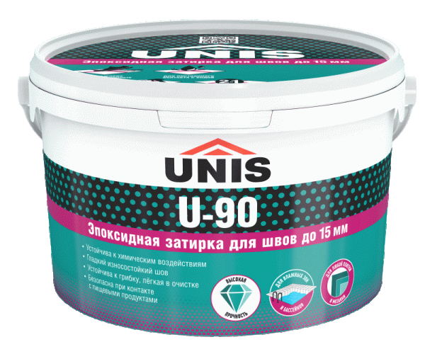 Затирка эпоксидная ЮНИС U-90 жемчужно-белый 001 2 кг 