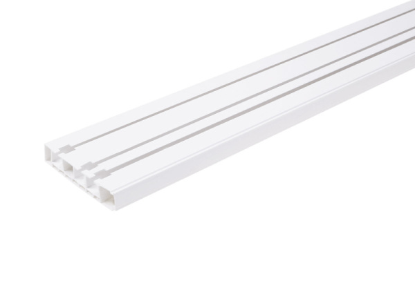 Карниз 3-х рядный ПВХ 2,6м ЛЕ-ГРАНД Белый