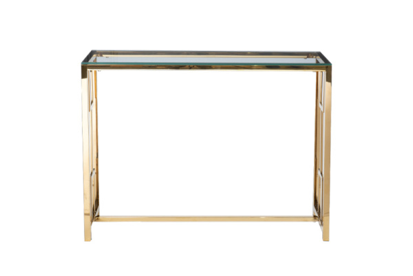 Консоль прозрачное стекло/золото 78*30*100 47ED-CST072GOLD