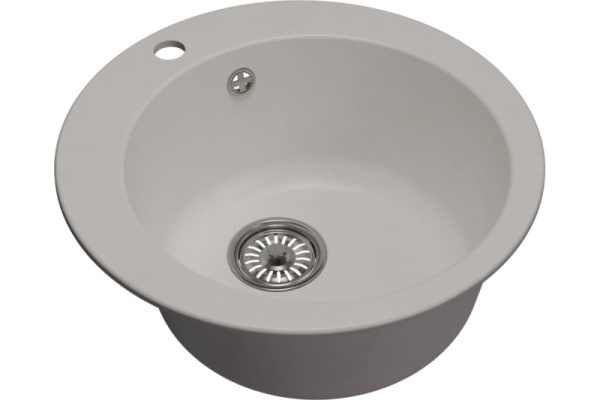 МL-GM13 Мойка круглая/341  D495х200мм УЛЬТРА-БЕЛАЯ (Z005)