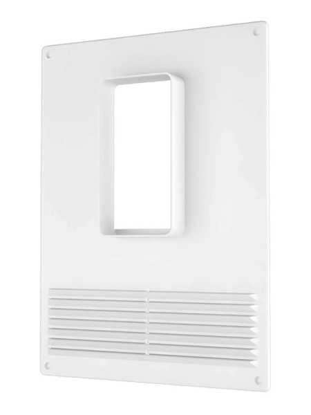 Площадка торцевая пластм.ПТВР511 фланец 50*110 вертик.С РЕШЕТКОЙ 180*250