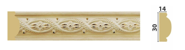 Молдинг 1М3-6 14х30мм 2,4м шампань (40)