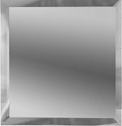Плитка зеркальная КВАДРАТ 200х200 серебро фацет 10мм КЗС1-02
