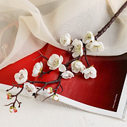 Цветы искусственные "Ветка сакуры" 3х60 см, белый 3004469